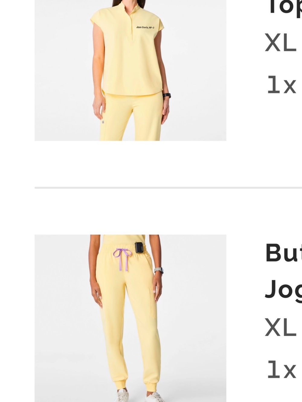 Figs Butter Yellow Uman Jogger Pants and Rafaela Top XL